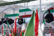 پیکر پاک رهبر شهید انقلاب در نزدیکی روضه منوره حرم رضوی آرام می‌گیرد