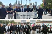 پیوند دانشگاه و ولایت؛ حضور پرشور اساتید و دانشجویان هیدج در مراسم تشییع شهدا