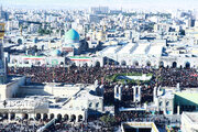 آخرین بدرقه رهبر شهید در سایه گنبد طلایی امام رضا (ع)