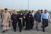 سخنگوی دولت از بخش‌های آسیب‌دیده بندر شهید کلانتری چابهار بازدید کرد