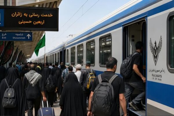 جابه‌جایی ۲۰۹ هزار و ۴۸۳ زائر اربعین حسینی توسط راه آهن جنوب
