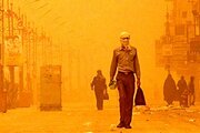 سرعت طوفان گردوخاک سیستان به مرز ۱۱۰ کیلومتر بر ساعت رسید
