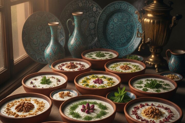 آموزش آشپزی / تزئین ماست و خیار به ۲۰ روش ساده و خلاقانه