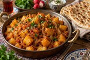 آموزش آشپزی / طرز تهیه دو پیازه آلو شیرازی با سیب‌زمینی؛ ساده و سریع