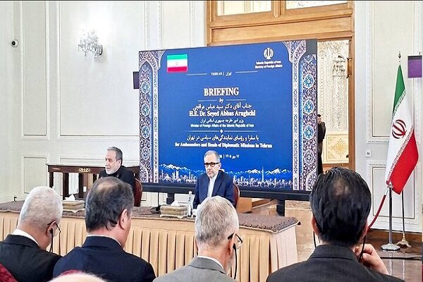 دیدار عراقچی با سفرا و رؤسای نمایندگی‌های خارجی و بین‌المللی مقیم تهران
