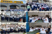بازدید دانش‌آموزان مدرسه سما اردبیل از واحدهای پستی هم‌زمان با هفته پست