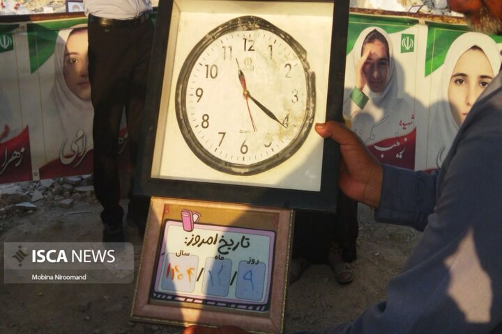 یادآوری جنایات دشمن در بازدید دانشجویان از مدرسه شجره‌طیبه
