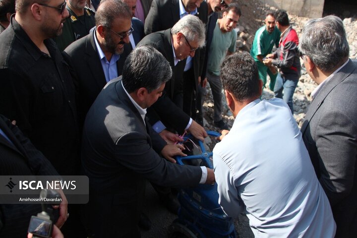 آغاز بهره برداری از خط انتقال آب سد گیوی