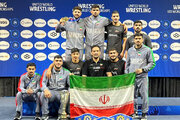 تیم کشتی آزاد امید ایران بر سکوی قهرمانی جهان ایستاد