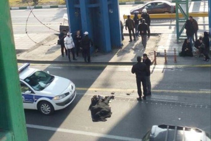 خودکشی یک دختر در میدان رسالت + عکس