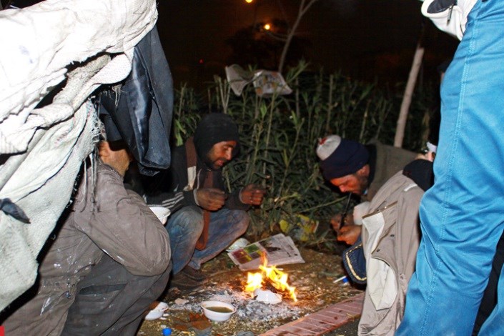  ساماندهی شبانه افراد بی خانمان در منطقه 13