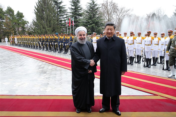 مراسم استقبال رسمی روحانی از رییس جمهوری چین