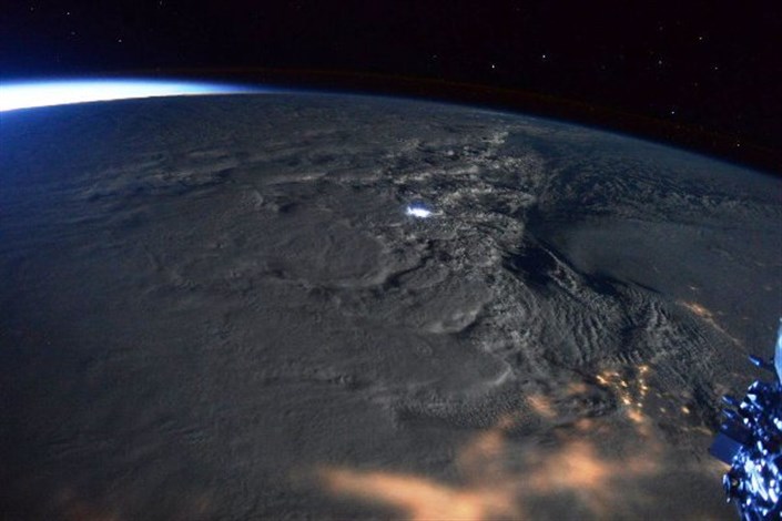 توفان برف آمریکا از ایستگاه فضایی/عکس