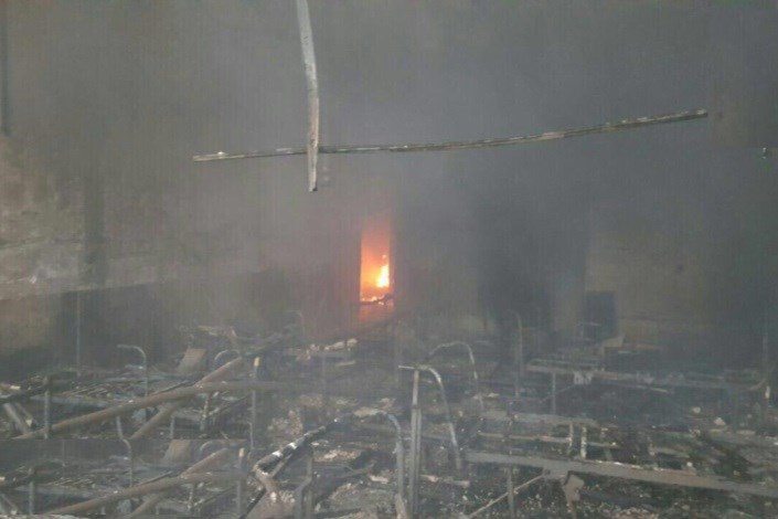آتش سوزی در بیمارستان 17 شهریور برازجان