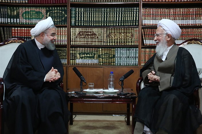 آیت الله جوادی آملی: دولت به لطف خداوند تاکنون توفیقات زیادی به دست آورده است/روحانی:رقابت‌های دوره انتخابات را باید به رفاقت بیشتر برای خدمت به جامعه تبدیل کرد
