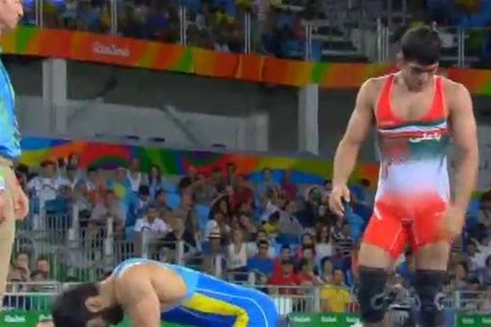 ویدئو/  المپیک ریو ۲۰۱۶: پیروزی حسن یزدانی مقابل حریف قزاق و صعود به فینال