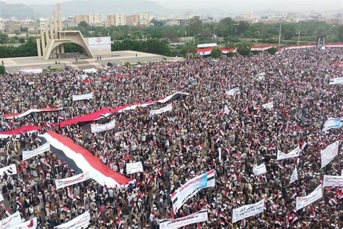 تجمع گسترده یمنی‌ها در صنعاء