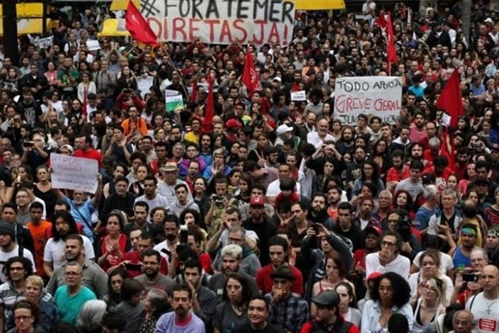 پلیس تظاهرات ضد رئیس جمهور جدید برزیل را در هم شکست