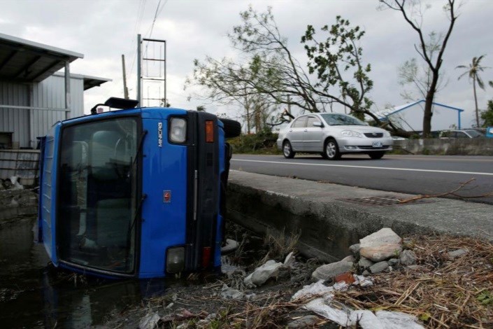 32 نفر براثر وقوع طوفان در تایوان زخمی شدند