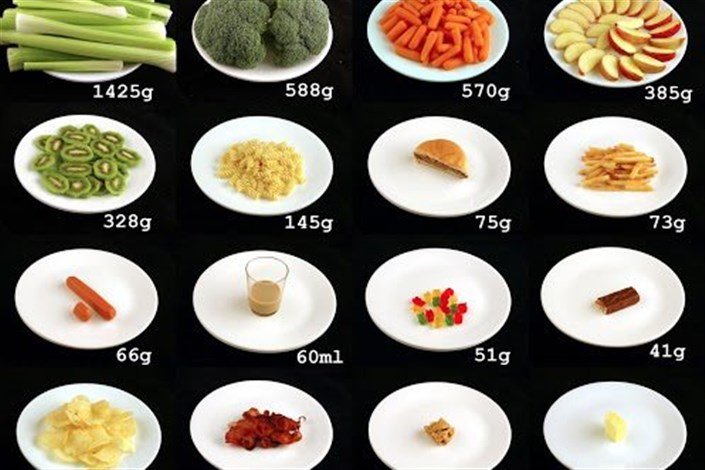 200 کالری در مواد غذایی مختلف به چه شکلی است؟