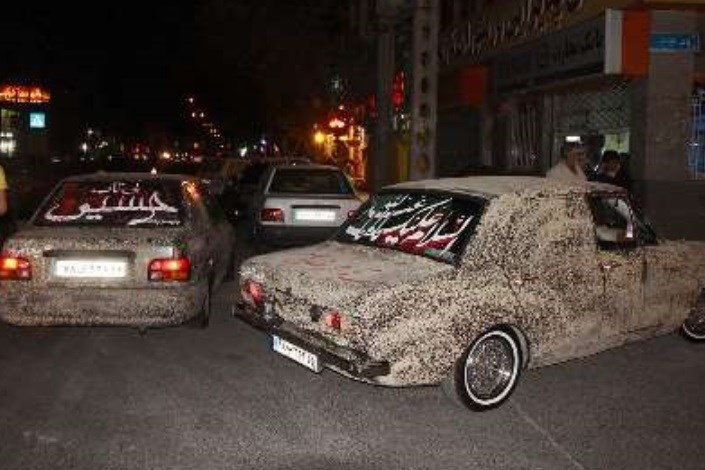 توقیف  خودروهای شعارنویسی شده  در مشهد 