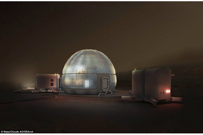 خانه‌های ساکنان آینده مریخ یخی خواهد بود/تصاویر