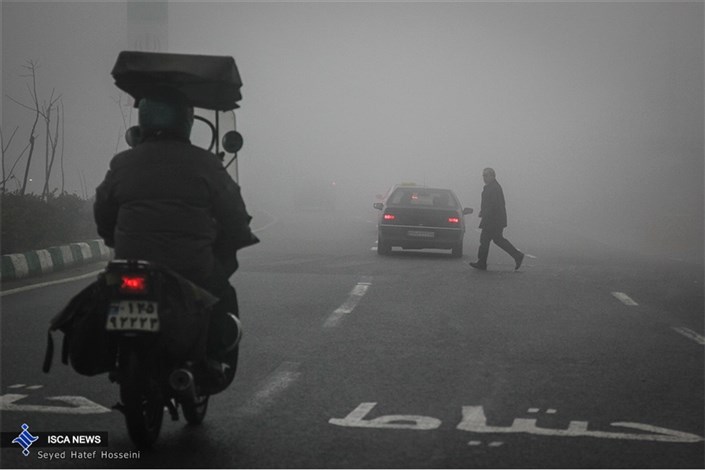 مه تهران را پوشاند/ آلودگی‌هوا نیست