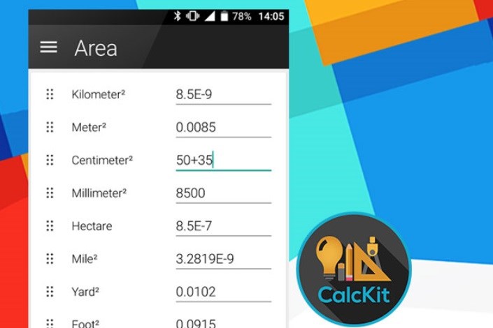اپلیکیشن CalcKit، ماشین حساب حرفه ای و مبدل واحدها در اندروید 