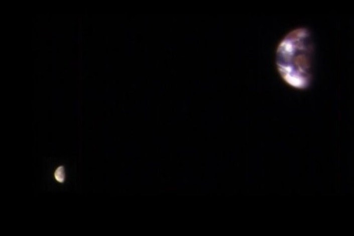 همنشینی ماه و زمین از منظر مریخ