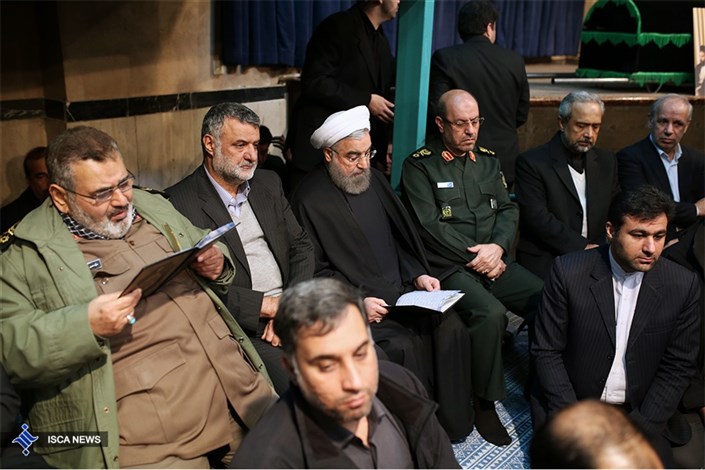 شرکت رییس جمهوری در مراسم وداع با پیکر آیت الله هاشمی رفسنجانی در حسینیه جماران ‏