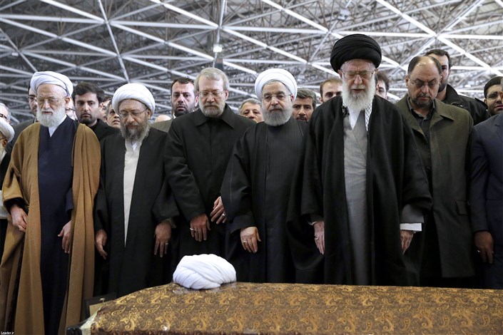 حضور رئیس جمهوری  در مراسم تشییع و وداع با پیکر آیت الله هاشمی رفسنجانی