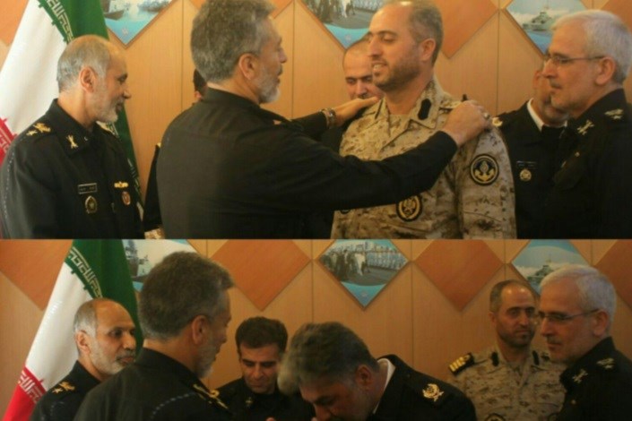 فرماندهان تیپ تفنگداران امام حسین(ع) و کارخانجات بوشهر نداجا به درجه دریادار دومی نایل شدند