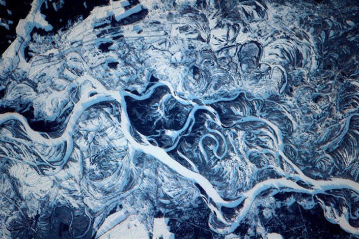 تصویر حیرت‌انگیز رودخانه اوکراین از فضا