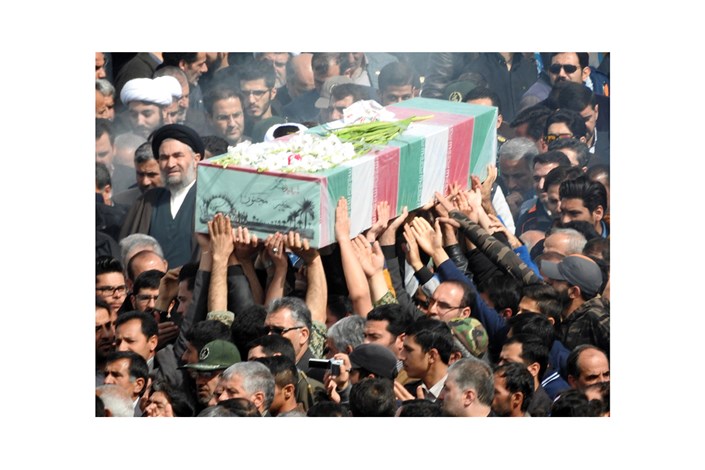 دو شهید گمنام در دانشگاه آزاد اسلامی زادگاه رهبر کبیر انقلاب اسلامی تشییع شدند