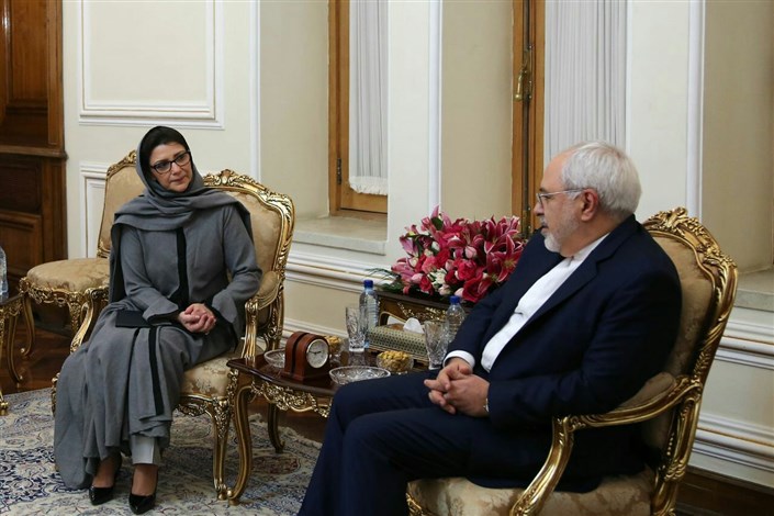 دیدار ظریف با نماینده جدید صندوق جمعیت سازمان ملل متحد در ایران