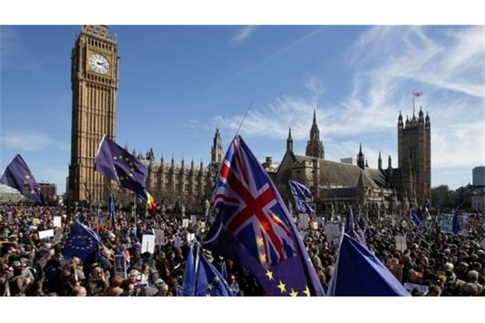 تظاهرات حامیان اتحادیه اروپا در شهر لندن
