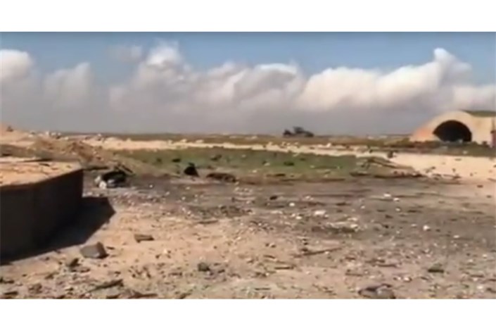 فرودگاه الشعیرات سوریه پس از حمله موشکی آمریکا