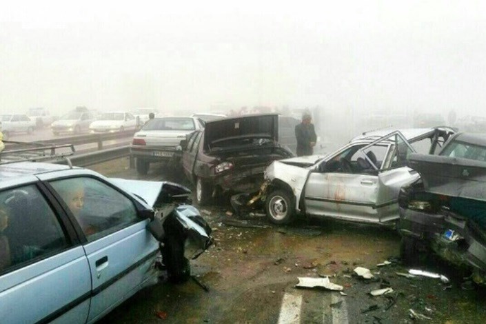 آخرین جزییات در تصادف زنجیره ای جاده قم  به تهران / اسامی مصدومان
