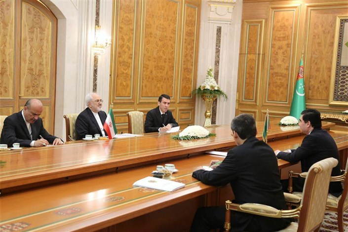 دیدار ظریف با رئیس جمهوری ترکمنستان