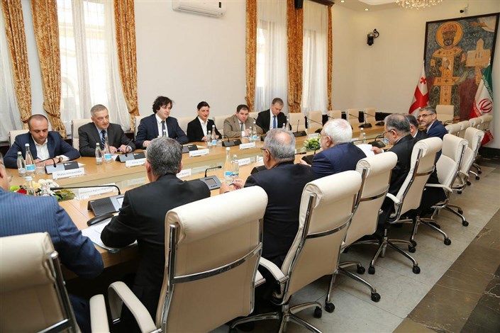 دیدار ظریف با رئیس پارلمان گرجستان