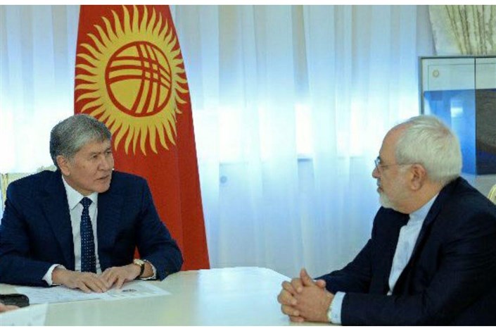 دیدار ظریف با رئیس جمهور قرقیزستان