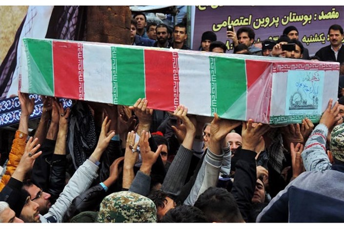 مراسم تشییع پیکر 6 نفر از شهدای مرزبانی در مشهد 