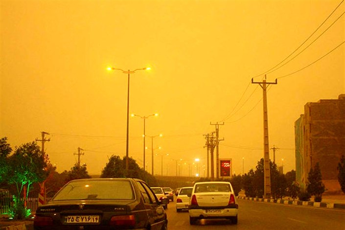 گرد و غبار در استان خوزستان/ترافیک در باند جنوبی آزادراه تهران-کرج