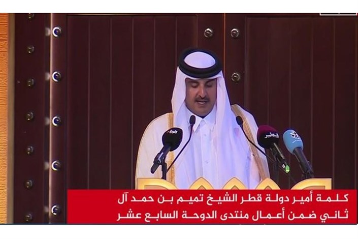 تبریک امیر قطر به روحانی 