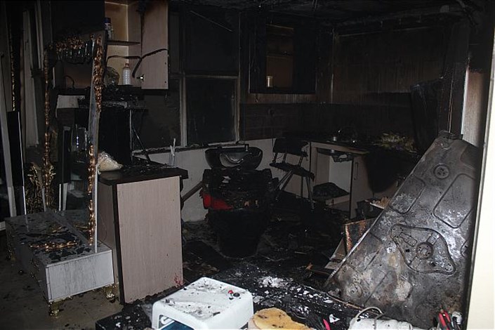 آتش سوزی در آرایشگاه زنانه / حریق تلفاتی نداشت