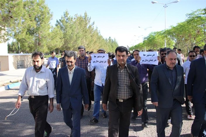 برگزاری همایش پیاده روی سالروز آزادی خرمشهر در واحد رفسنجان