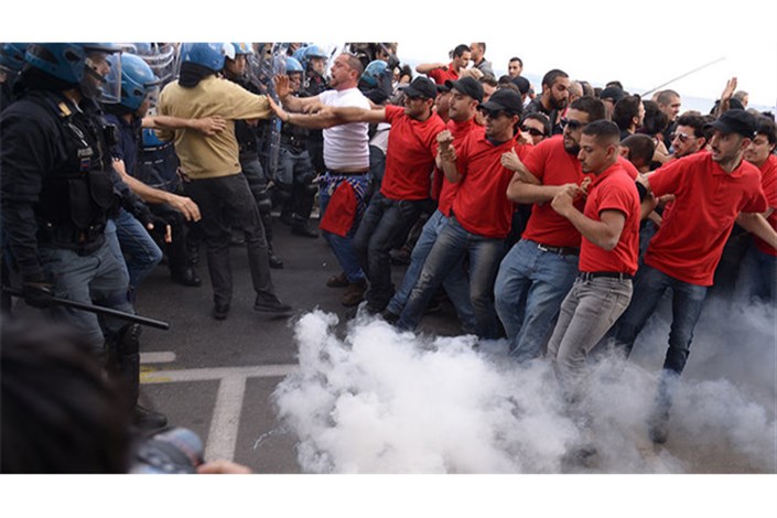 درگیری میان پلیس و معترضان به نشست گروه هفت در ایتالیا