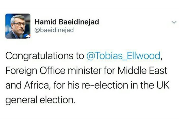 پیام تبریک بعیدی نژاد در پی انتخاب مجدد توبیاس الوود