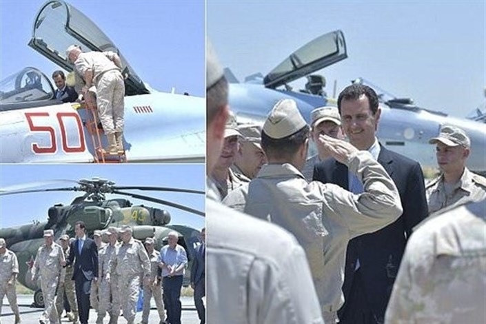 مذاکرات بشار اسد با مقامات نظامی روس در پایگاه حمیمیم