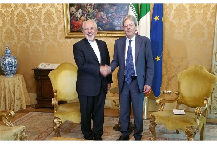 دیدار ظریف با نخست وزیر ایتالیا